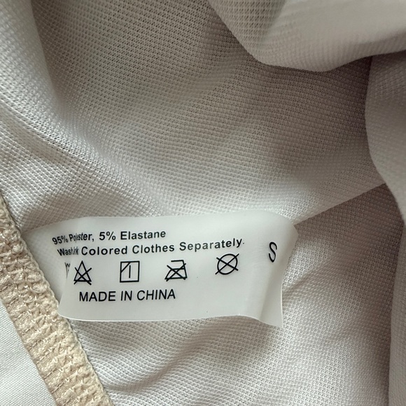 Cream Ribbed Bikini Set - Picture 3 of 4